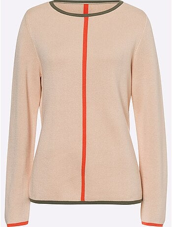 Pull Jacquard Tricot Jacquard élégant - Taille Standard - helline