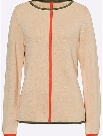 Pull Jacquard Tricot Jacquard élégant - Taille Standard - helline