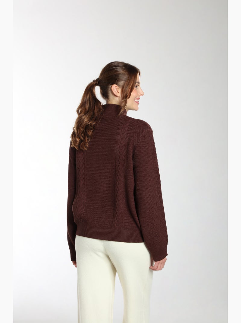 Pull Jaft  | Gerard Pasquier Avec Col Cheminée | Gerard Pasquier Marron chocolat - Kiabi