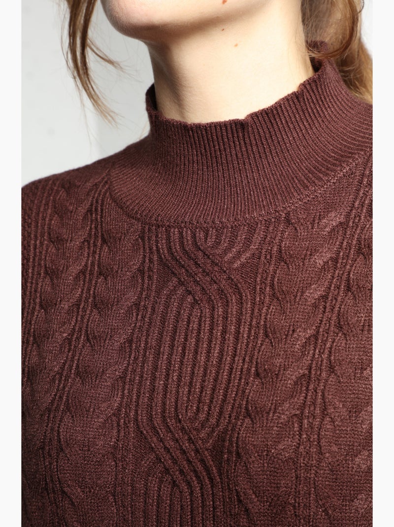 Pull Jaft  | Gerard Pasquier Avec Col Cheminée | Gerard Pasquier Marron chocolat - Kiabi