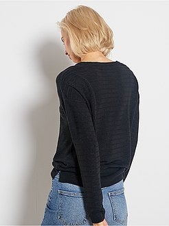 Pull 'JDY' en maille fantaisie - Kiabi