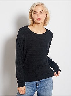 Pull 'JDY' en maille fantaisie - Kiabi