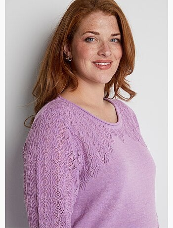 Pull jersey et ajouré manches longues - Afibel