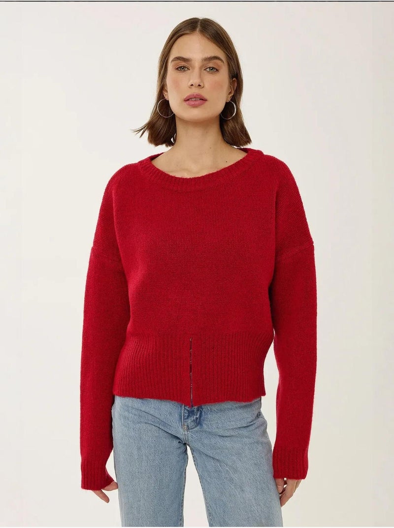 Pull Jessica Rouge - Kiabi