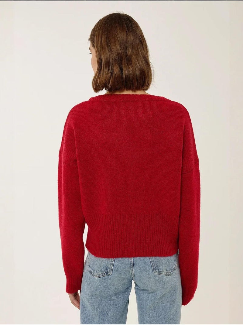 Pull Jessica Rouge - Kiabi