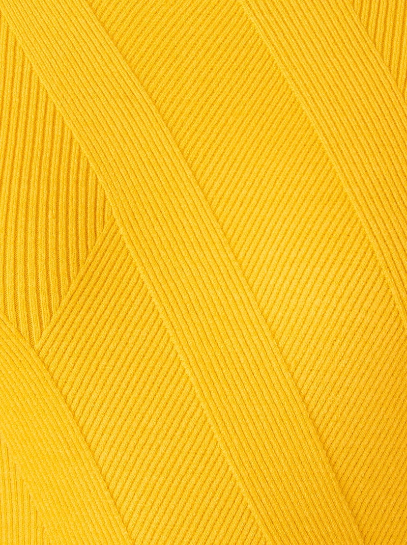 Pull jeu de côtes fantaisie - Damart Jaune - Kiabi
