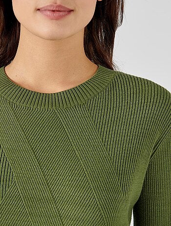 Pull jeu de côtes fantaisie - Damart