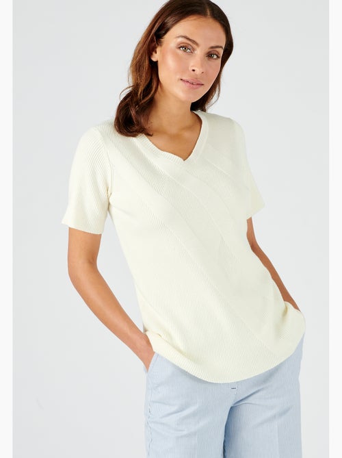 Pull jeu de côtes fantaisie. - Damart - Kiabi