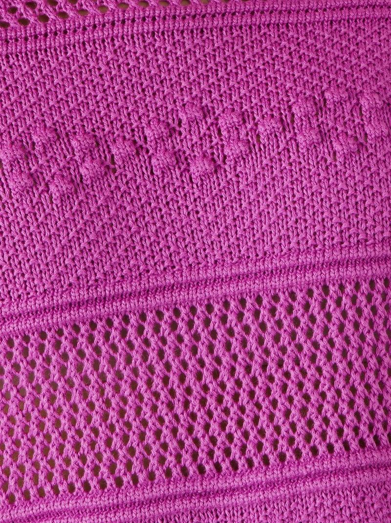 Pull jeu de maille - Damart Violet - Kiabi