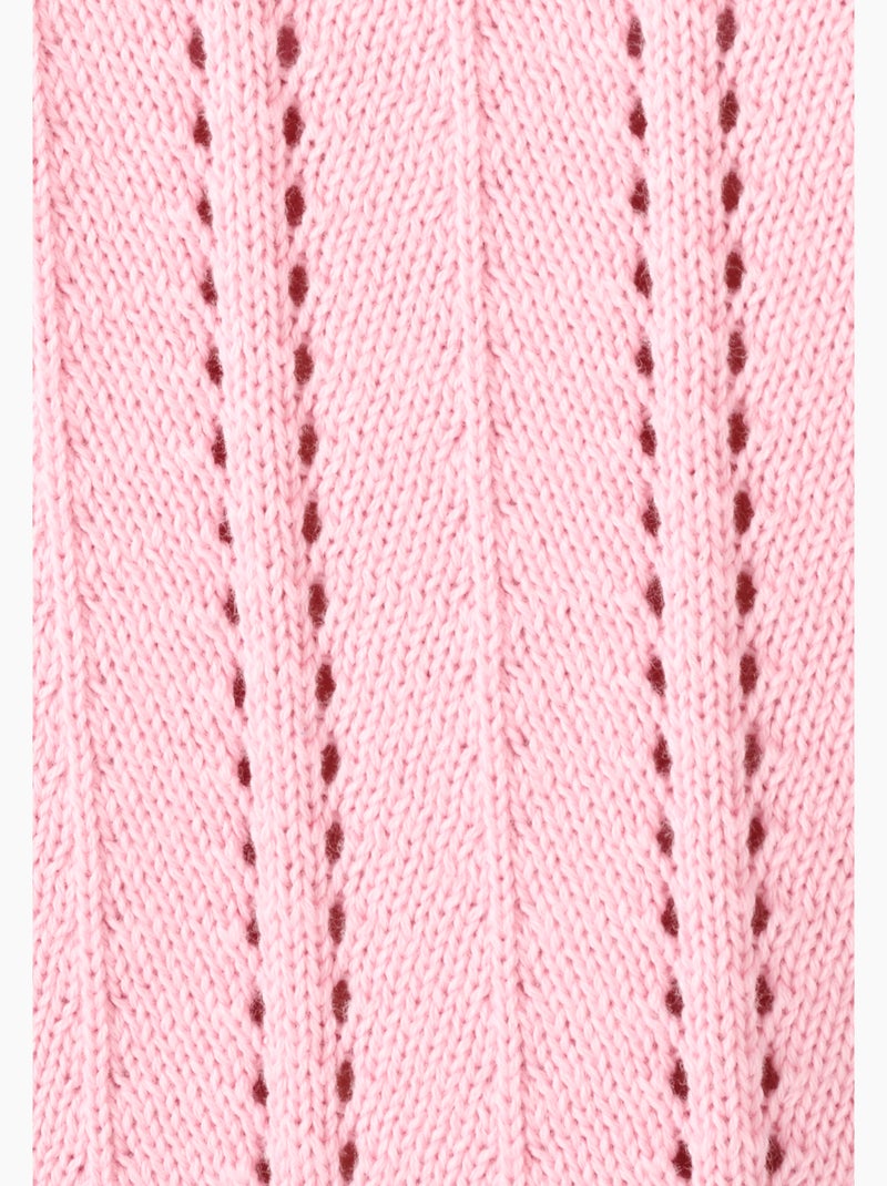 Pull jeu de maille ajourée - Damart Rose bonbon - Kiabi