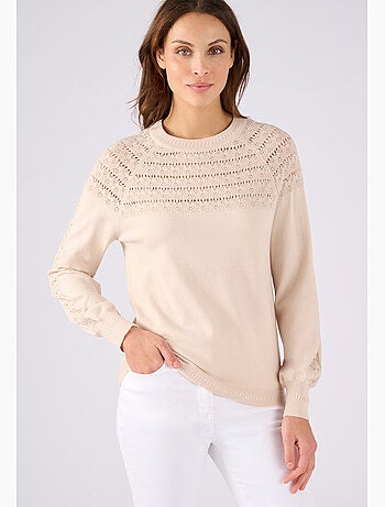 Pull jeu de maille fantaisie - Damart