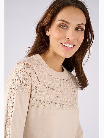 Pull jeu de maille fantaisie - Damart