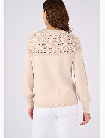 Pull jeu de maille fantaisie - Damart