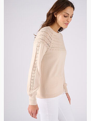 Pull jeu de maille fantaisie - Damart
