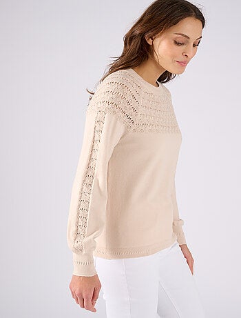 Pull jeu de maille fantaisie - Damart