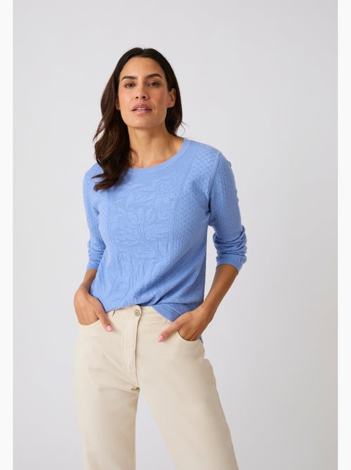 Pull jeu de maille fantaisie - damart - Kiabi
