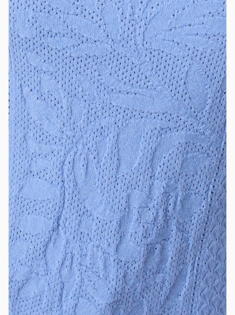 Pull jeu de maille fantaisie - Damart Bleu - Kiabi