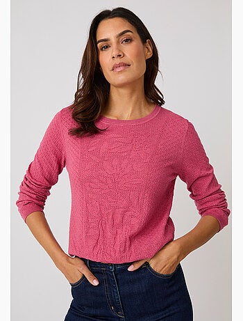 Pull jeu de maille fantaisie - Damart