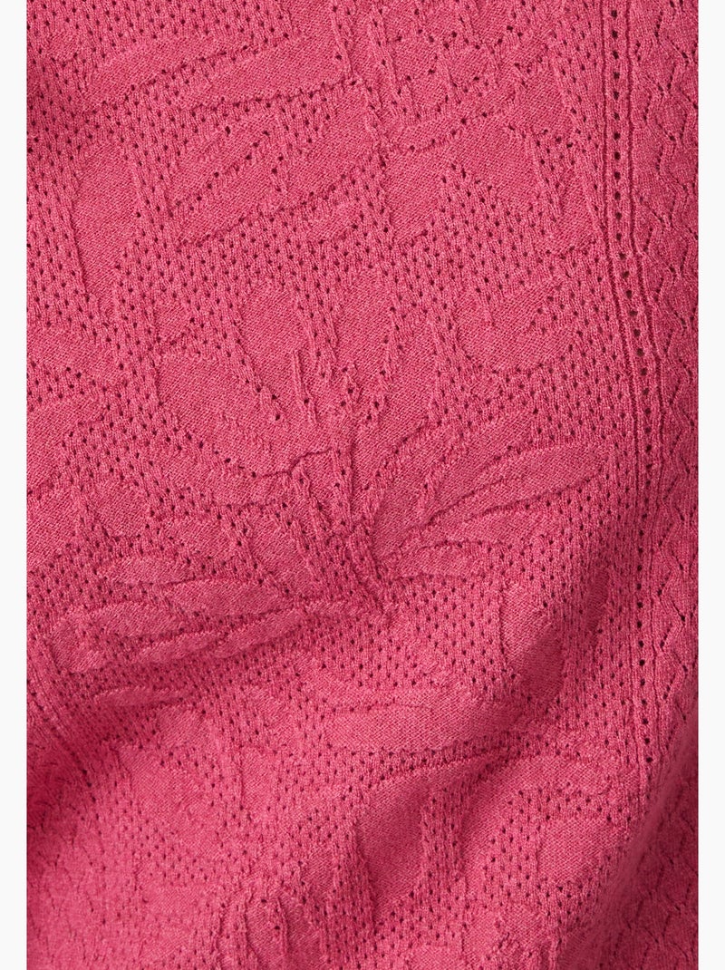 Pull jeu de maille fantaisie - Damart Rose - Kiabi