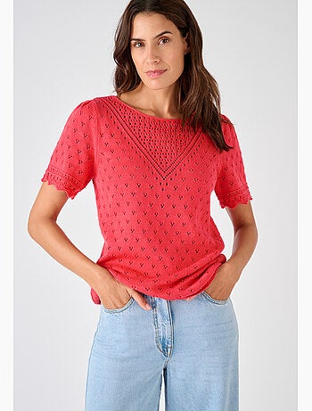 Pull jeu de maille fantaisie - Damart