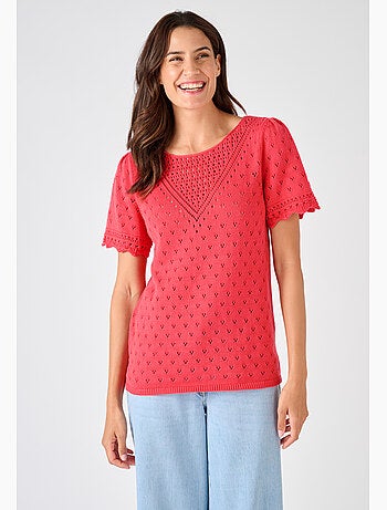 Pull jeu de maille fantaisie - Damart