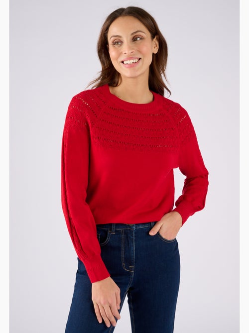 Pull jeu de maille fantaisie - Damart - Kiabi