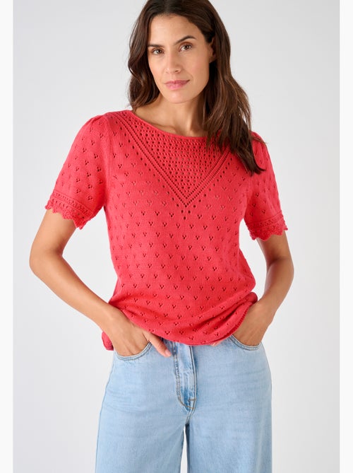 Pull jeu de maille fantaisie - Damart - Kiabi Pull jeu de maille fantaisie - Damart - Kiabi