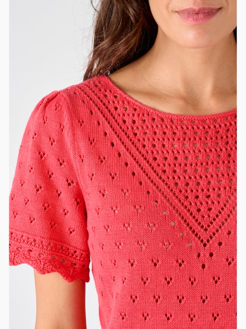 Pull jeu de maille fantaisie - Damart - Kiabi Pull jeu de maille fantaisie - Damart - Kiabi