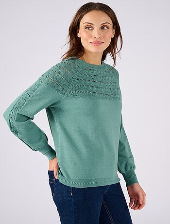 Pull jeu de maille fantaisie - Damart