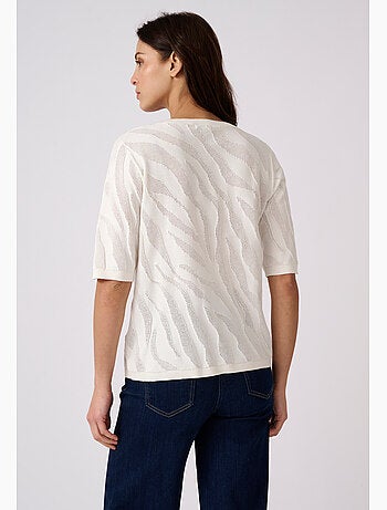 Pull jeu de maille motif zébré - damart