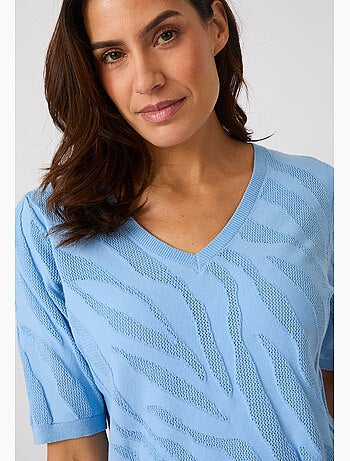 Pull jeu de maille motif zébré - damart