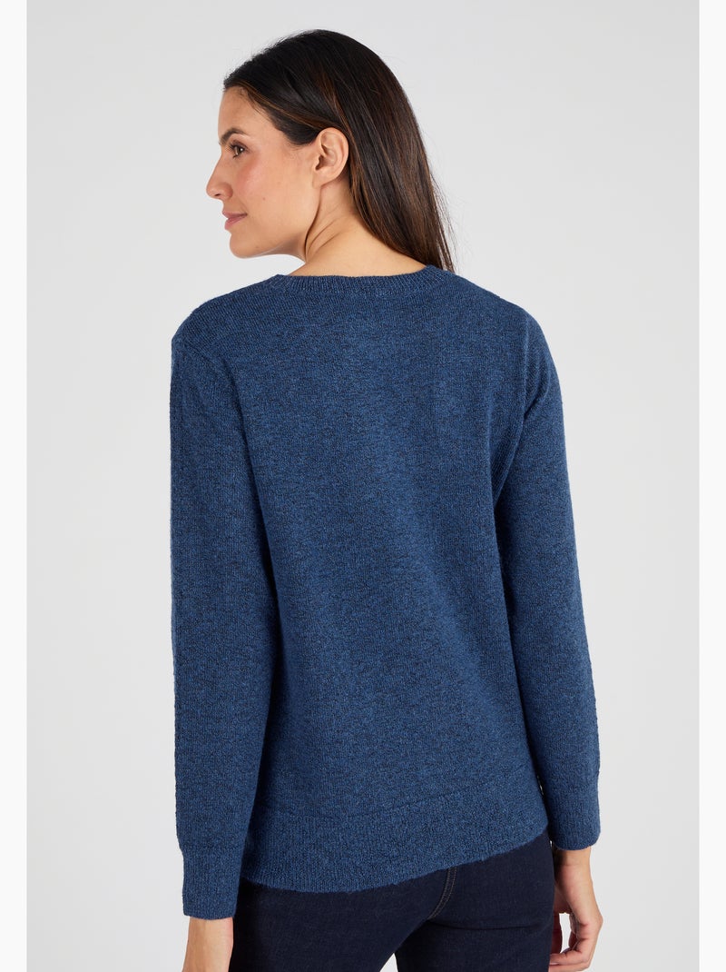 Pull jeu de points Thermolactyl - Damart Bleu marine - Kiabi