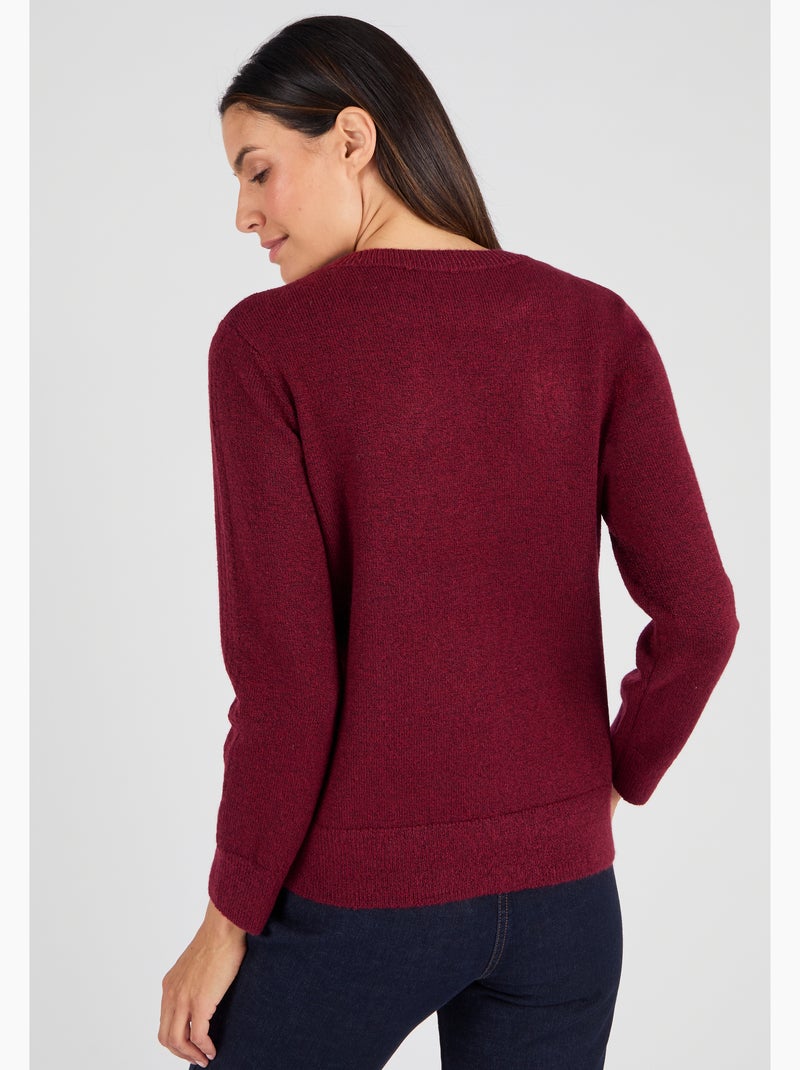 Pull jeu de points Thermolactyl - Damart Bordeaux - Kiabi