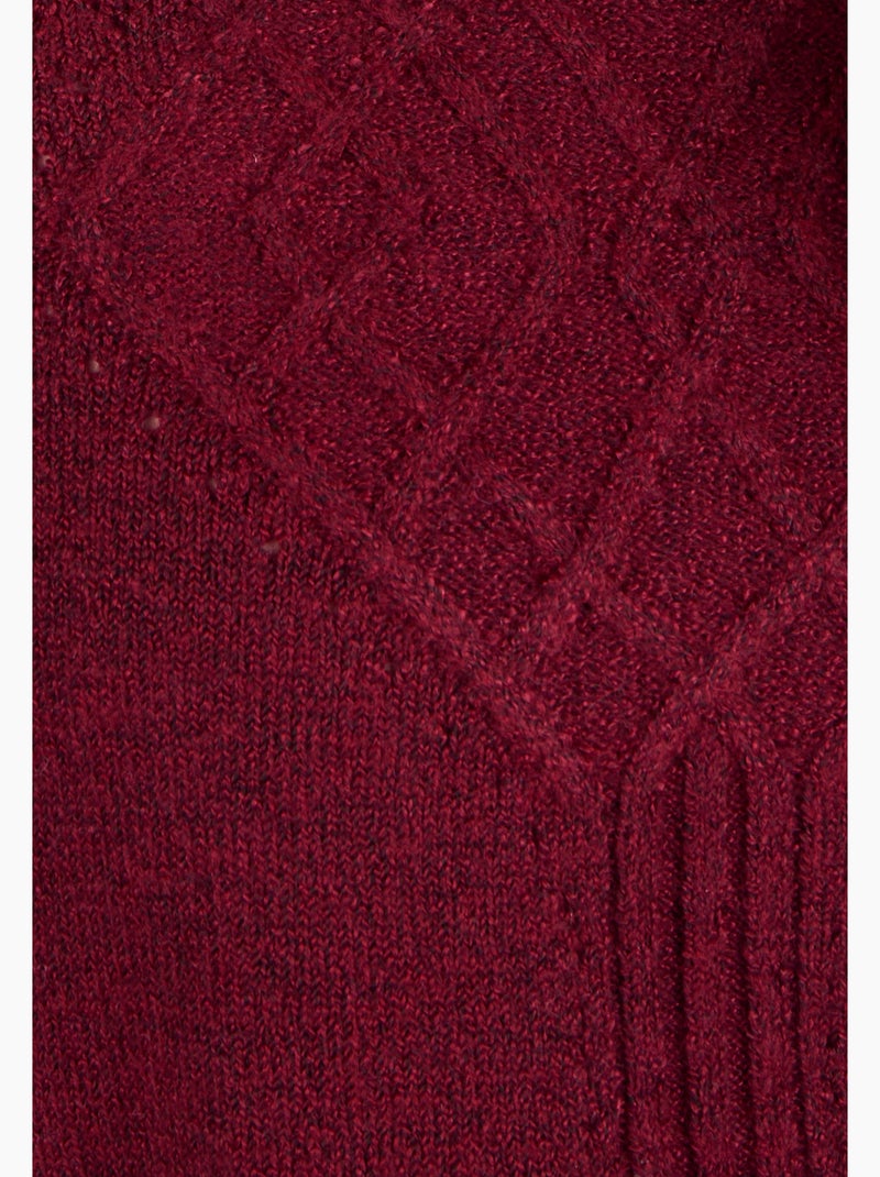 Pull jeu de points Thermolactyl - Damart Bordeaux - Kiabi