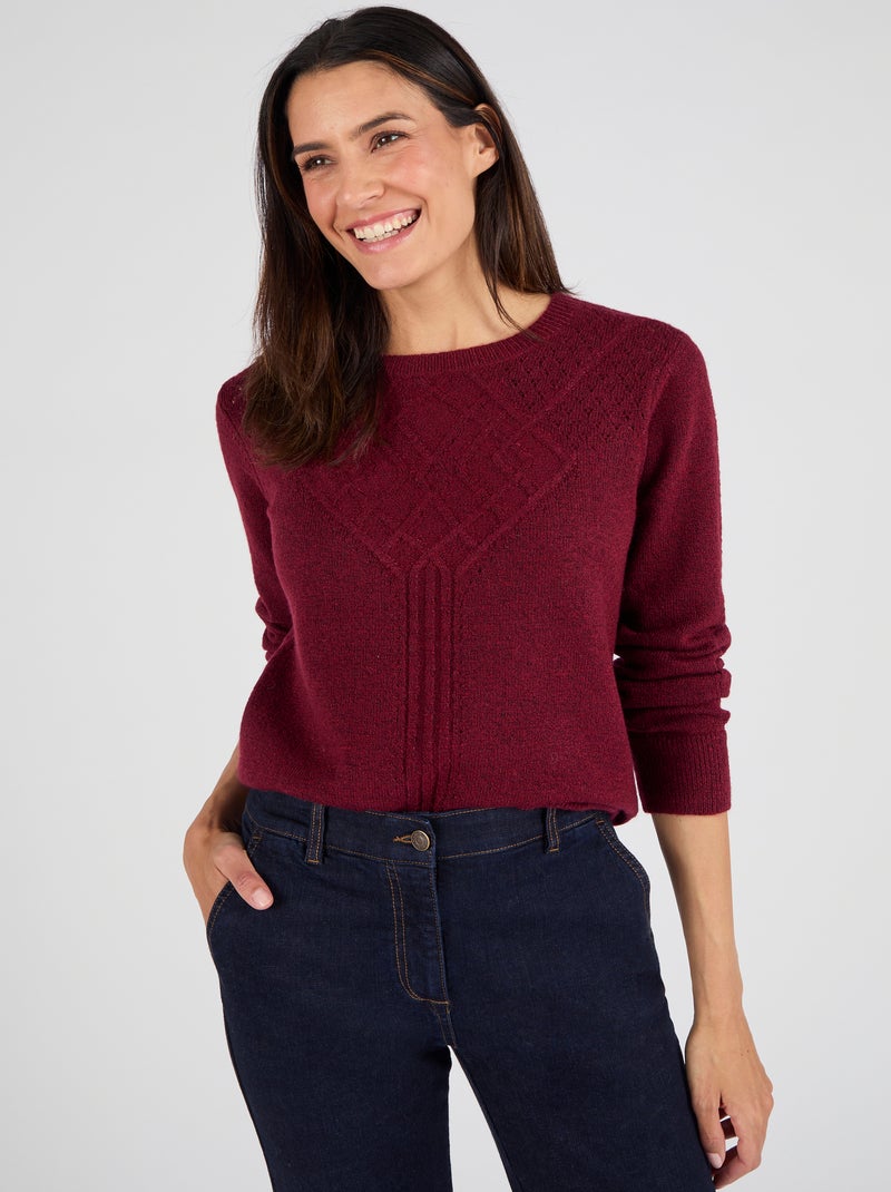 Pull jeu de points Thermolactyl - Damart Rouge - Kiabi
