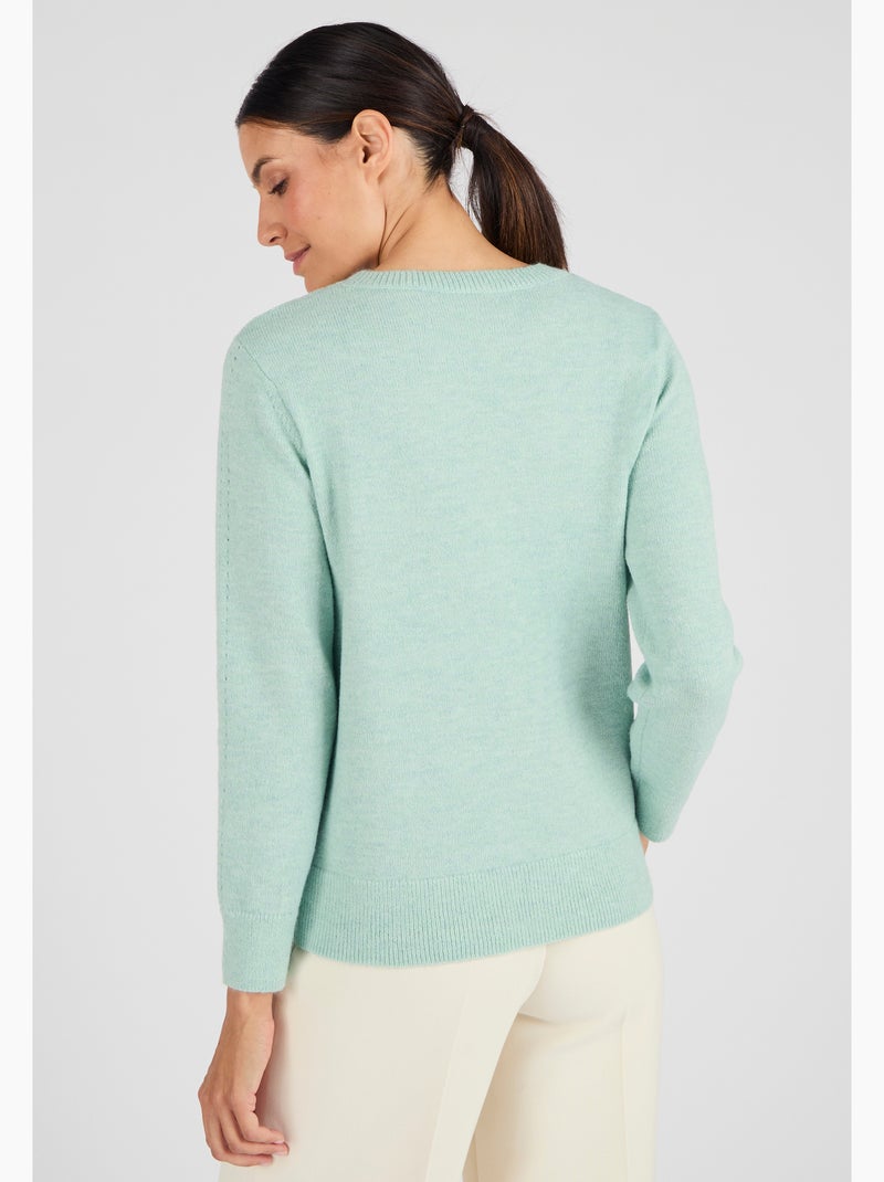 Pull jeu de points Thermolactyl - Damart Vert pastel - Kiabi