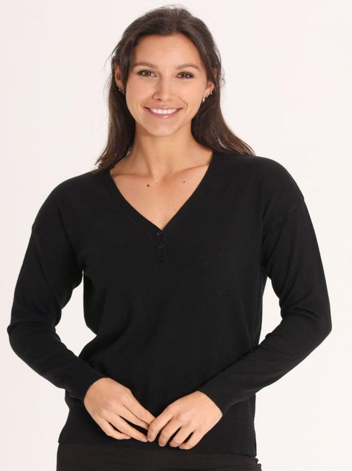 Pull Jool Black | Gerard Pasquier Avec Col V | Gerard Pasquier - Kiabi