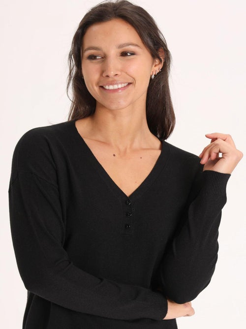 Pull Jool Black | Gerard Pasquier Avec Col V | Gerard Pasquier - Kiabi