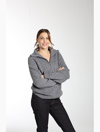 Pull Jorg Anthracite | Gerard Pasquier Avec Col Camionneur | Gerard Pasquier