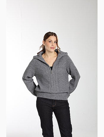 Pull Jorg Anthracite | Gerard Pasquier Avec Col Camionneur | Gerard Pasquier