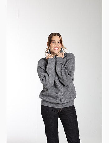 Pull Jorg Anthracite | Gerard Pasquier Avec Col Camionneur | Gerard Pasquier