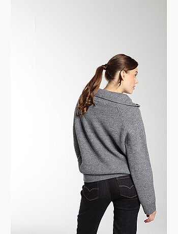 Pull Jorg Anthracite | Gerard Pasquier Avec Col Camionneur | Gerard Pasquier