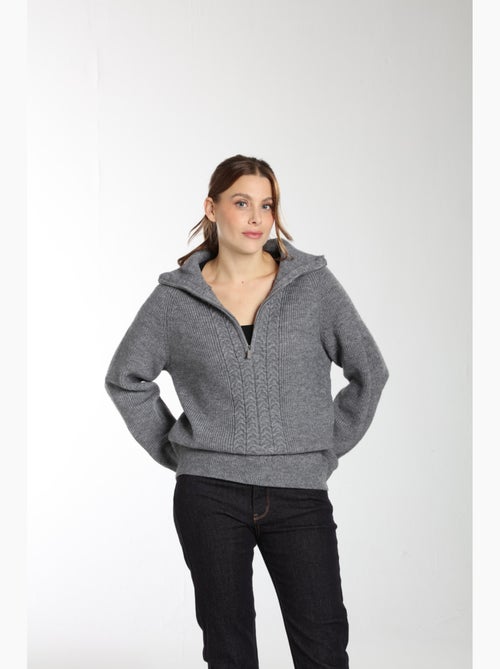 Pull Jorg  Anthracite | Gerard Pasquier Avec Col Camionneur | Gerard Pasquier - Kiabi