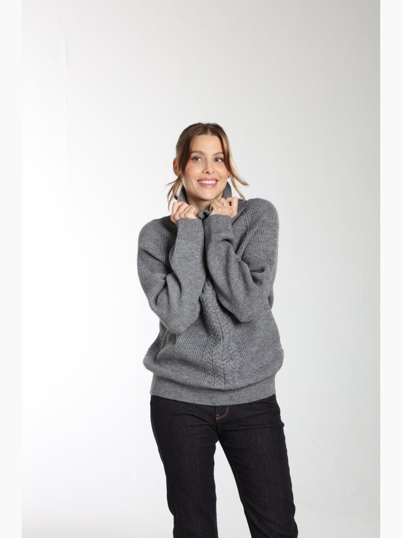 Pull Jorg  Anthracite | Gerard Pasquier Avec Col Camionneur | Gerard Pasquier Gris - Kiabi