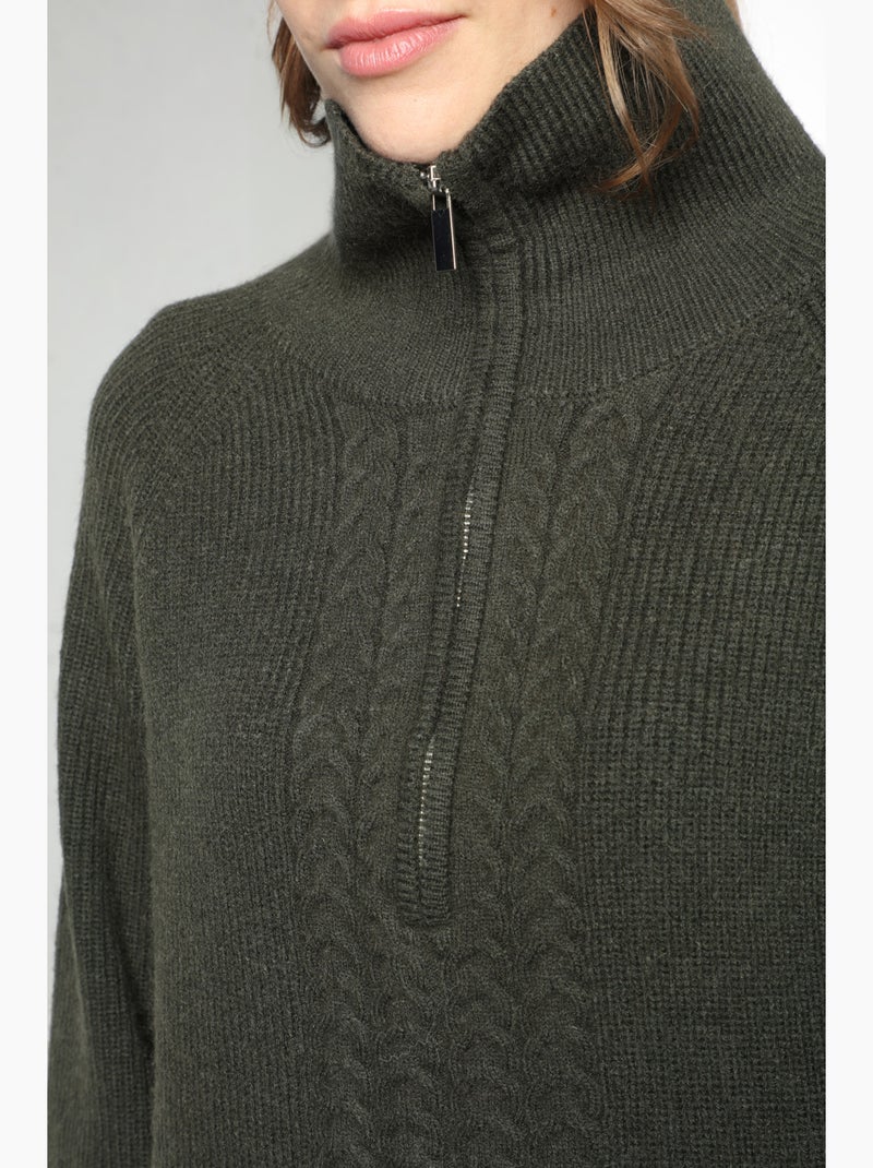 Pull Jorg  | Gerard Pasquier Avec Col Camionneur | Gerard Pasquier Kaki - Kiabi