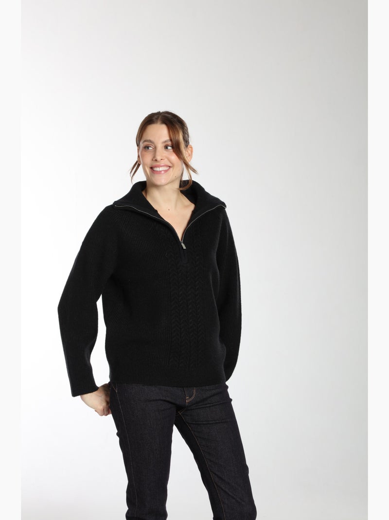 Pull Jorg  | Gerard Pasquier Avec Col Camionneur | Gerard Pasquier Noir - Kiabi