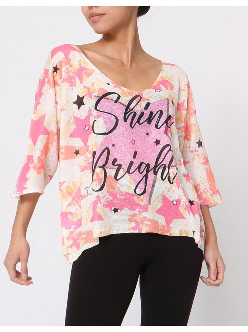 Pull Kebello Blanc Rose - Kiabi