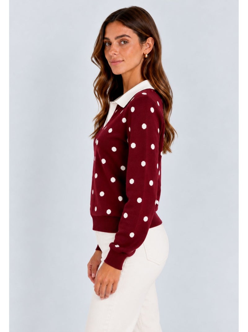 Pull kebello Bordeaux - Kiabi