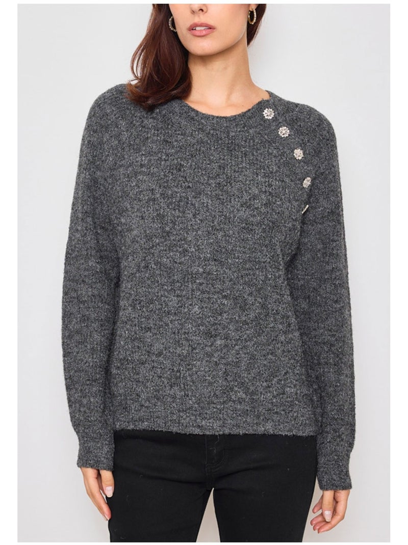 Pull Kebello gris anthracite - Kiabi