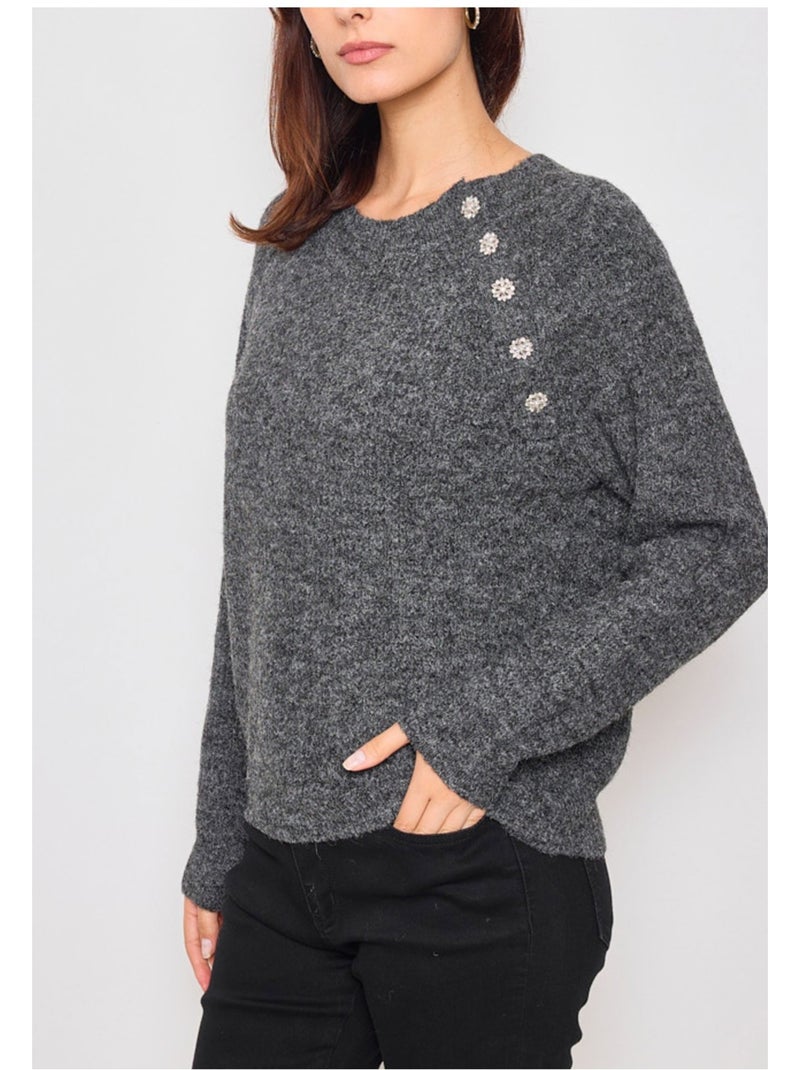 Pull Kebello gris anthracite - Kiabi